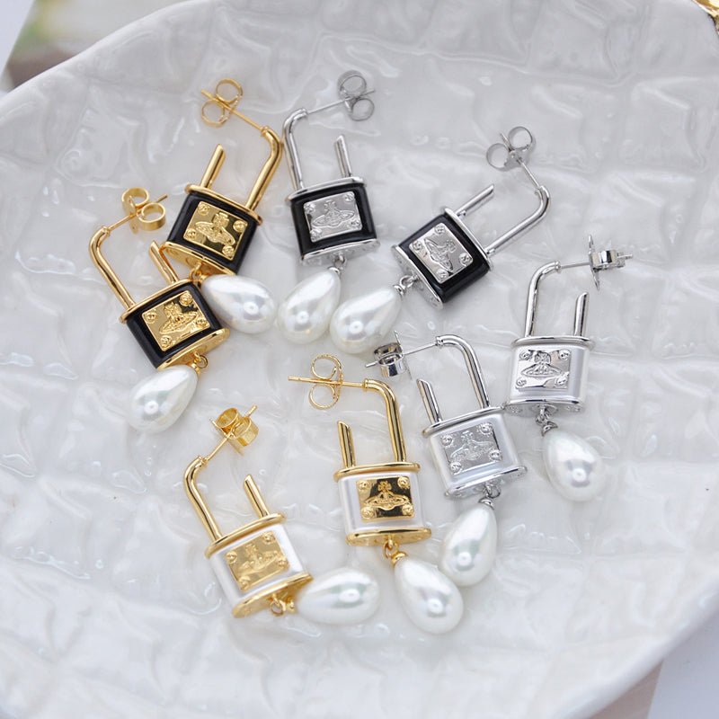 Vivienne Westwood padlock earrings