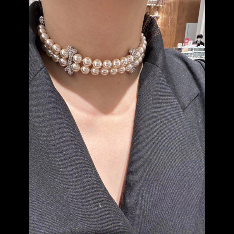 Vivienne Westwood pearl bones necklace
