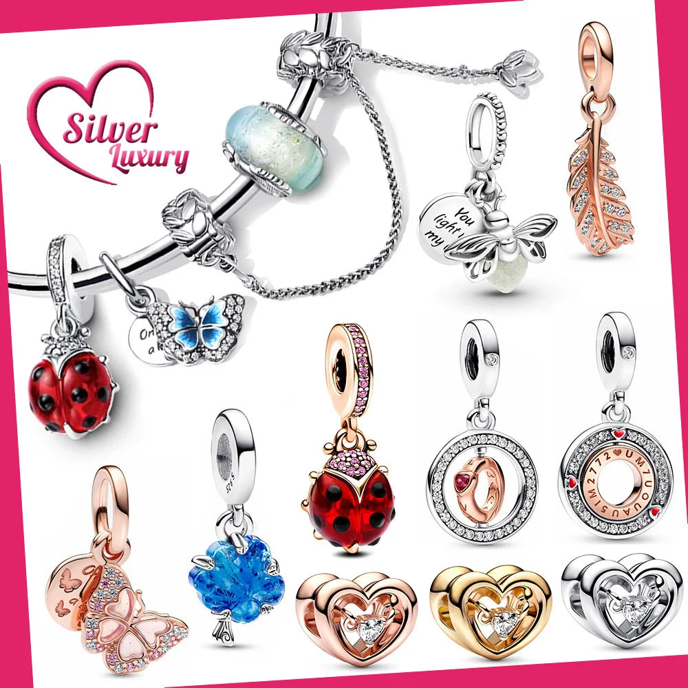 Pandora 925 Silver 2023 Summer New Love Is 755 Rotating Love Box Charms Beads Fit Pandora Original Bracelet For Women Diy Gift Jewelry