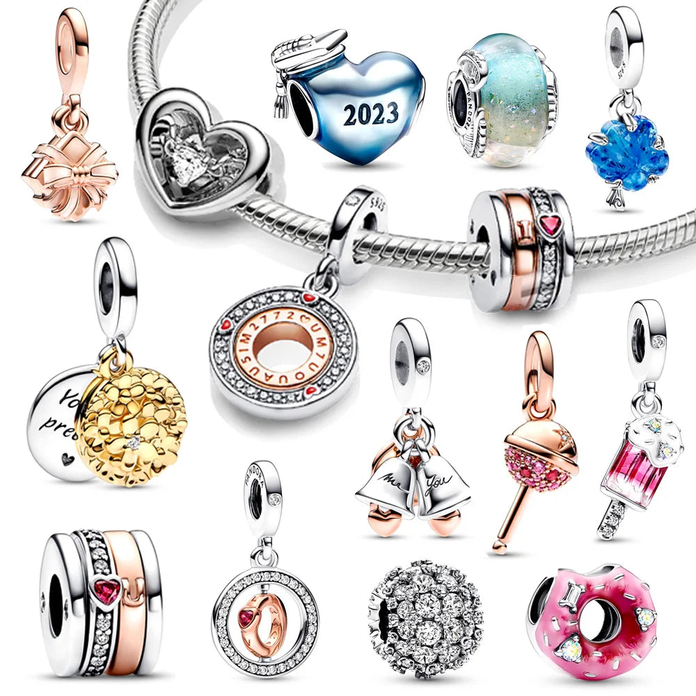 Pandora 925 Silver 2023 Summer New Love Is 755 Rotating Love Box Charms Beads Fit Pandora Original Bracelet For Women Diy Gift Jewelry