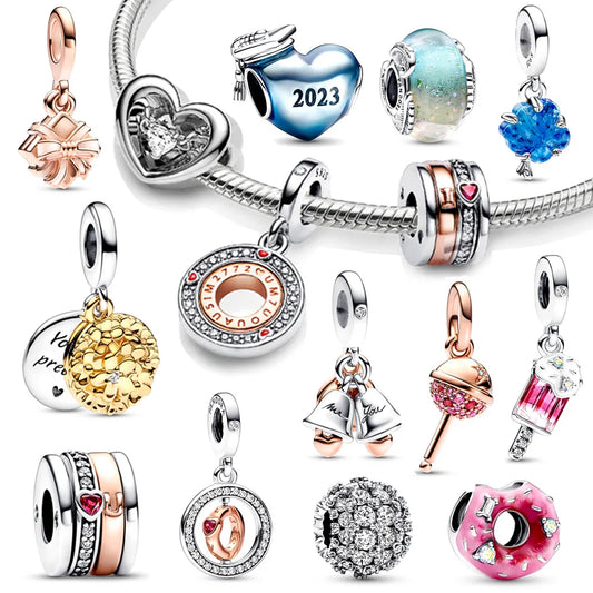 Pandora 925 Silver 2023 Summer New Love Is 755 Rotating Love Box Charms Beads Fit Pandora Original Bracelet For Women Diy Gift Jewelry