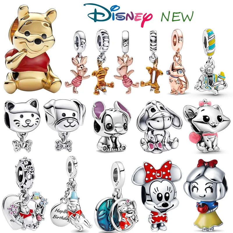 Pandora Hot Sale 925 Sterling Silver Girl Christmas Gift Dangle Charm Beads Fit Original Pandora Bracelet Pendant Necklace Jewelry