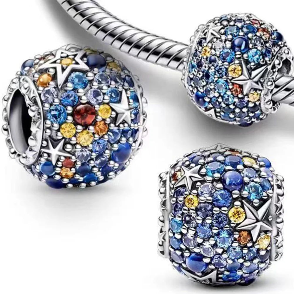 Pandora 2023 NEWEST!!! 925 Sterling Silver Cosmic Planet Series Charm Bead Fit Original Pandora Bracelet Women Jewelry DIY Gift Making