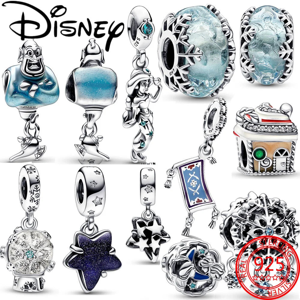 Pandora Authentic New Real 925 Sterling Silver Blue Star Family Gift Charm Fit Original Pandora Bracelet DIY Silver Jewelry