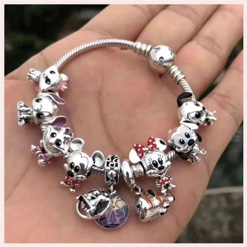Pandora Hot Sale 925 Sterling Silver Girl Christmas Gift Dangle Charm Beads Fit Original Pandora Bracelet Pendant Necklace Jewelry