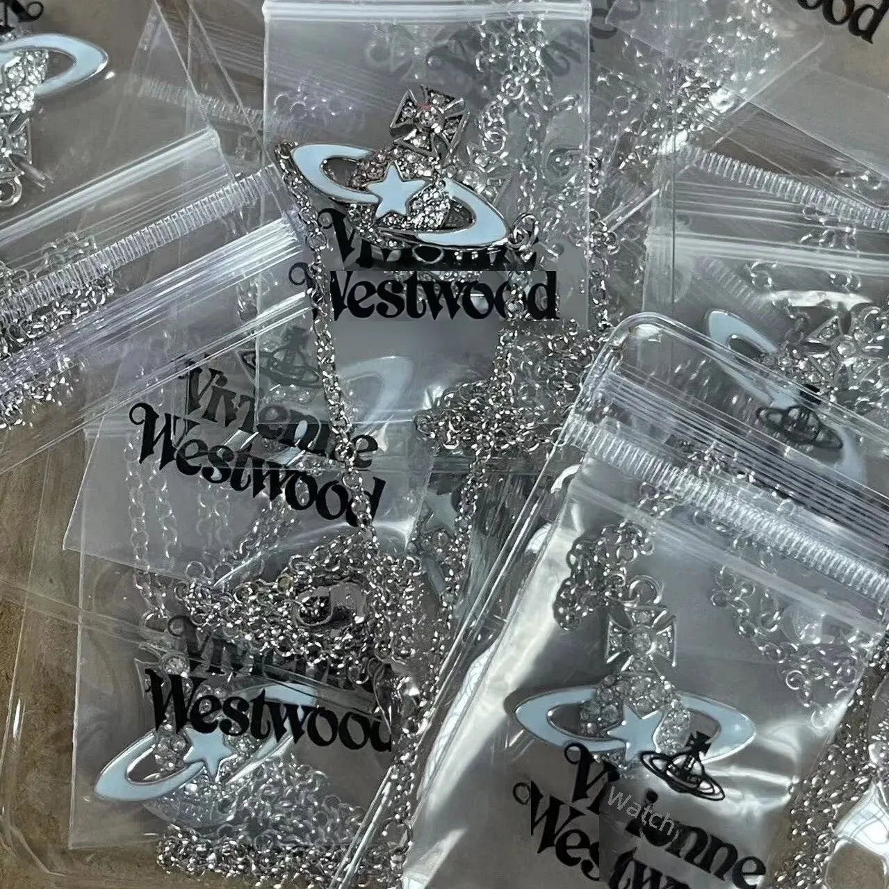 Vivienne Westwood New Blue Enamel Star Saturn Bracelet Women's Niche Luxury Planet Jewelry Qixi Festival Gift