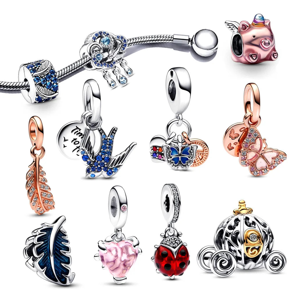 Pandora 925 Silver 2023 Summer New Love Is 755 Rotating Love Box Charms Beads Fit Pandora Original Bracelet For Women Diy Gift Jewelry