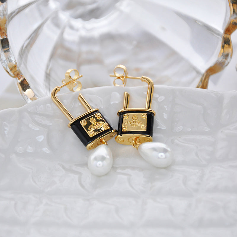 Vivienne Westwood padlock earrings